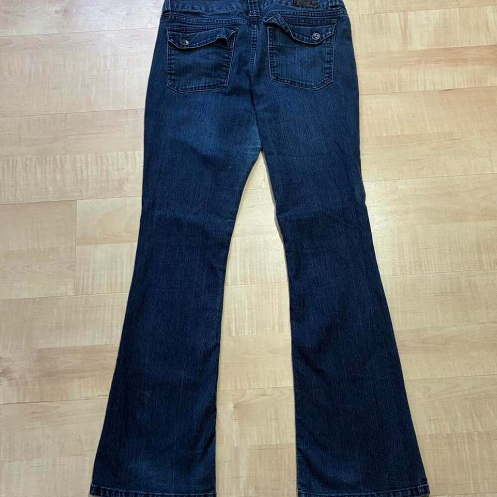 Paris Blues Y2K Low Rise Flap Pocket Flare Jeans Size 11